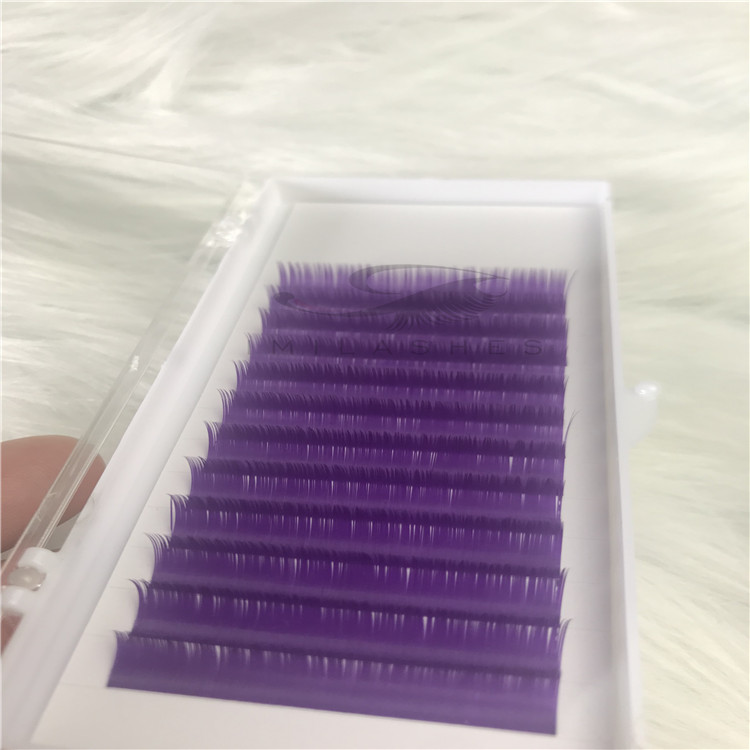 Wholesale colored ellipse flat eyelash extensions 